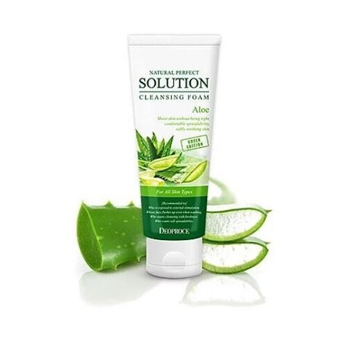 Пенка для умывания Deoproce Natural Perfect Solution Cleansing Foam (aloe (алоэ))