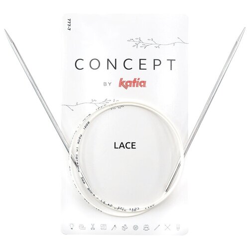 Купить Спицы круговые супергладкие CONCEPT BY KATIA Lace №5, 100 см ADDI 777-7/5-100