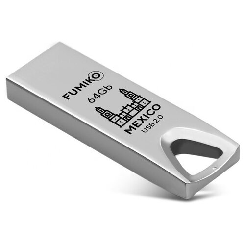 USB Flash Drive 64Gb - Fumiko Mexico USB 2.0 Silver FMX-05