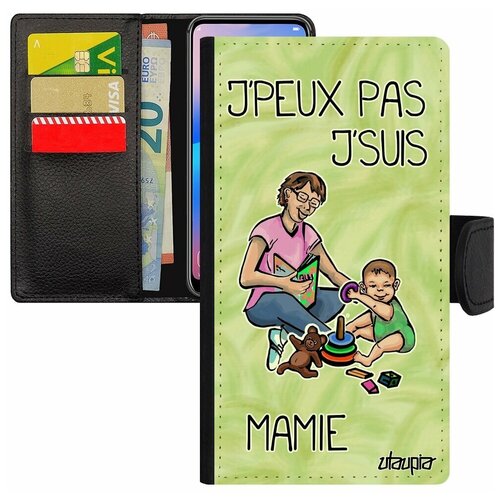 фото Чехол книжка на мобильный iphone se 2020, "не могу - стала бабушкой!" пародия семья utaupia