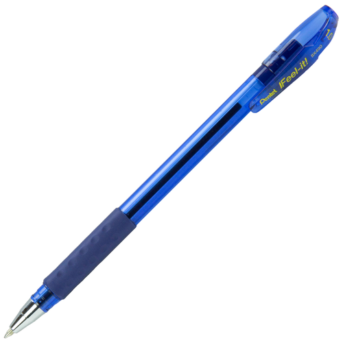 pentel ручка шариковая feel it цвет чернил красный 1 мм Pentel Ручка шариковая Feel It! 1.0 мм BX490, синий цвет чернил, 12 шт.