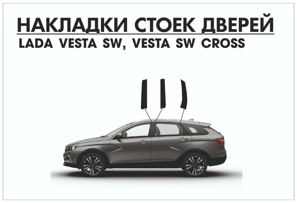 Накладки стоек дверей VESTA SW-VESTA SW CROSS пленка шершавая AVERY США