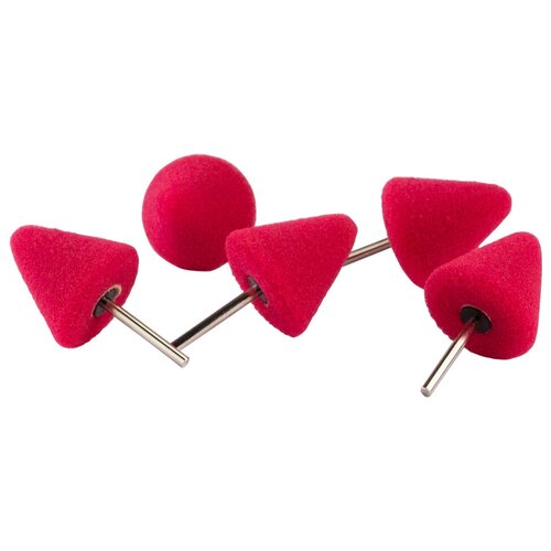 28/30 - Krauss Tools Конусный полировальник мягкий, красный (5 шт)