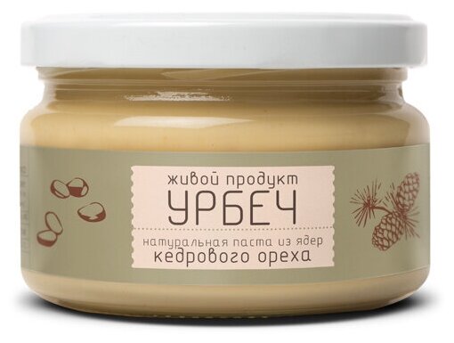 Живой продукт Урбеч из ядер кедрового ореха, 225 г