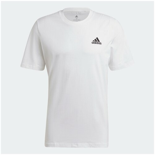 фото Футболка adidas essentials embroidered small logo размер m, белый