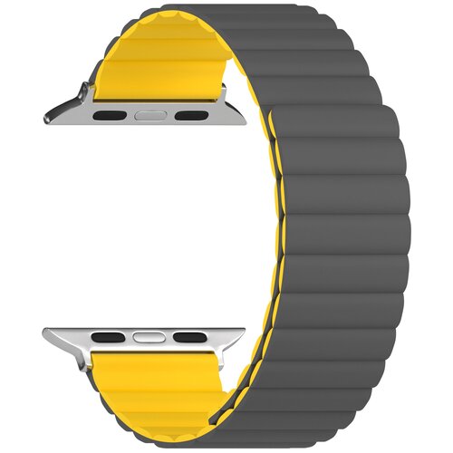 Силиконовый ремешок для Apple Watch 38/40/41 mm LYAMBDA ACRUX DSJ-30-40-GY Grey/Yellow