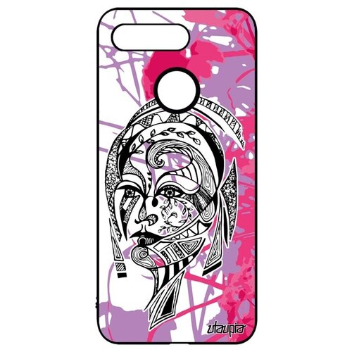 фото Защитный чехол на смартфон // honor v20 / view 20 // "портрет женщины" стиль цветок, utaupia, розовый