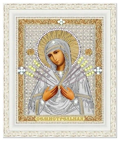 Рисунок на ткани Конёк (бисер), Богородица Семистрельная, 20*25 см (7115)