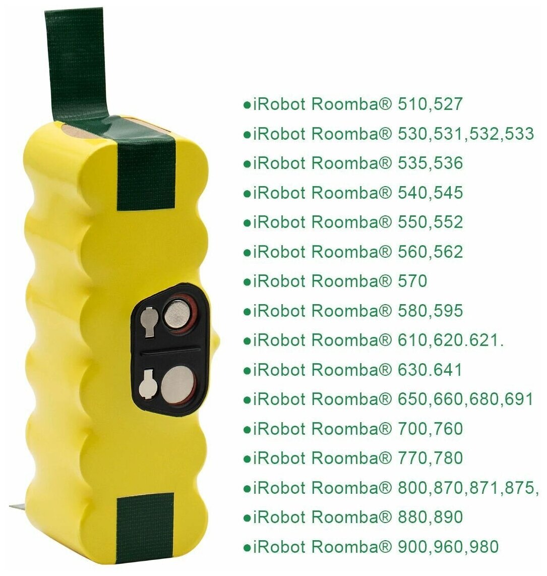 Аккумулятор для робота-пылесоса iRobot Roomba, 14,4V 4500 mAh Ni-MH Для Айробот Румба моделей 500, 510, 530,, 540, 550, 560, 570, 580, 600, 700, R3 - фотография № 4