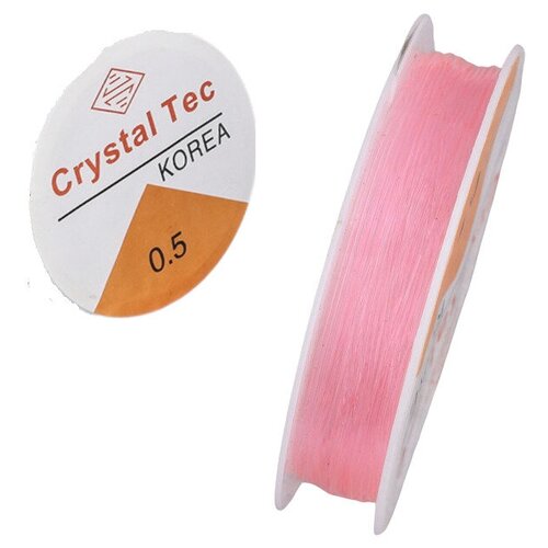 Резинка для бисера CRYSTAL TEC диаметр 0,5 мм, 20 метров (розовый)