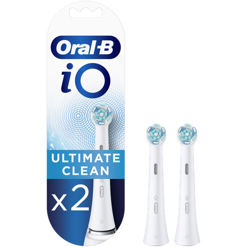 Набор насадок Oral-B iO Ultimate Clean для ирригатора и электрической щетки, белый, 2 шт.