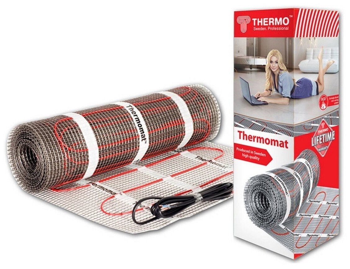 Теплый пол нагревательный мат Thermo Thermomat TVK-130 2 м.кв