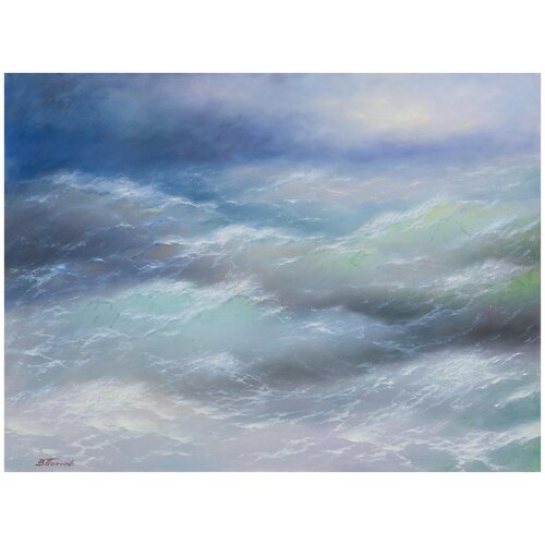 фото Картина маслом "море" попов русская живопись