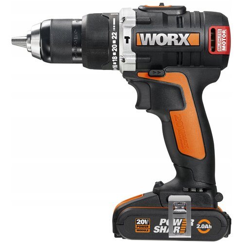 Аккумуляторный шуруповерт Worx WX373 2.0Ач х2 кейс