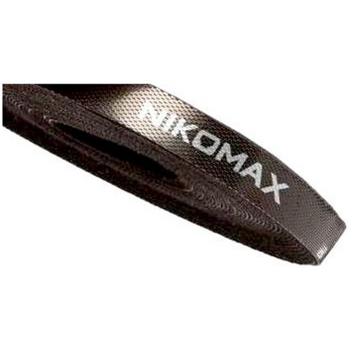 Стяжка-липучка NIKOMAX нарезаемая, в рулоне 5м, ширина 25мм, черная стяжки для кабеля fonken липучки термостойкие 3 m blue