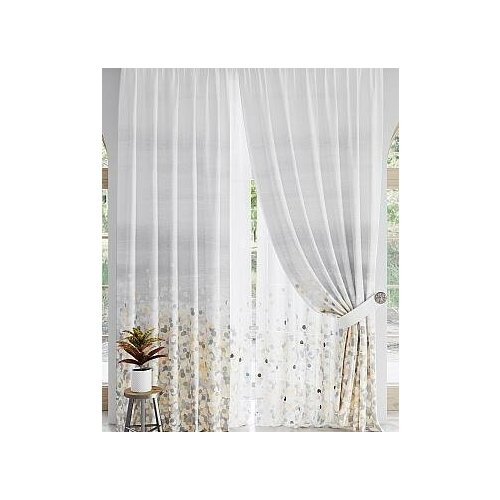 фото Комплект штор томдом регверс (серо-оранжевый)