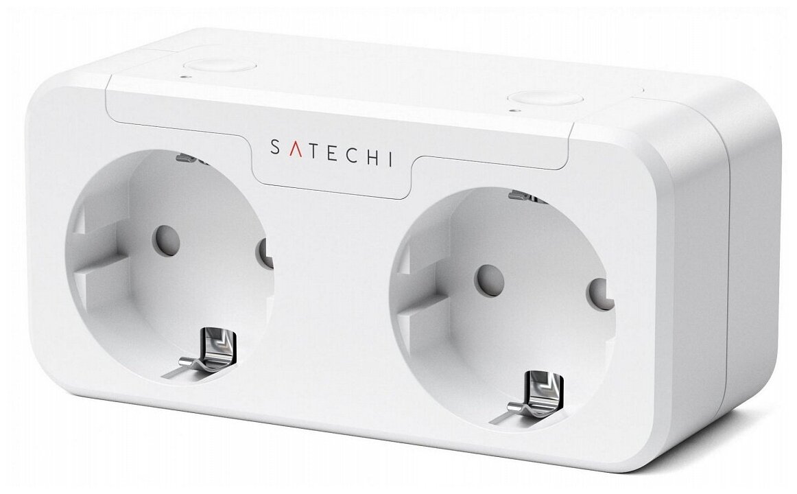 Двойная умная розетка Satechi (Wi-Fi 2,4 ГГц; Apple HomeKit) (EU) Белый / White