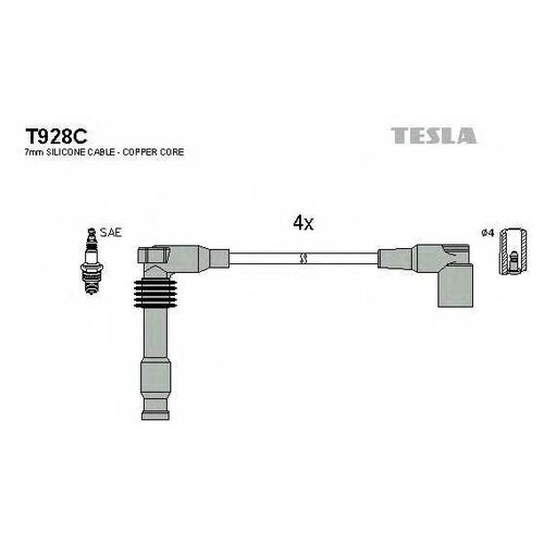 Провода зажигания TESLA T928C