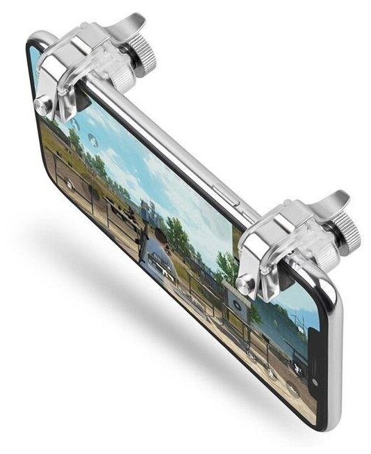 Джойстик для мобильного телефона игровой триггер L1R1 R11 Серебропрозрачный