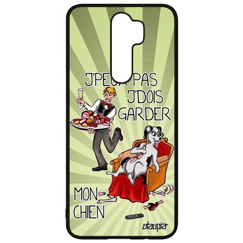 фото Защитный чехол на телефон // xiaomi redmi note 8 pro // "не могу - у меня собака!" пародия принт, utaupia, светло-зеленый