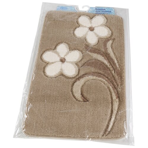 Ковер для ванной комнаты 55х90см, ярко-бежевый