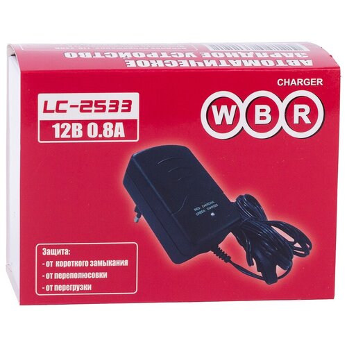 Зарядное устройство WBR LC- 2533 (12 В, 0.8 А) для свинцово-кислотных аккумуляторов на 12в