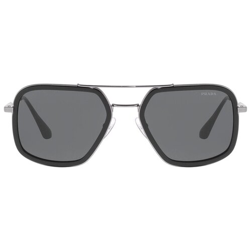 фото Солнцезащитные очки prada, авиаторы, оправа: металл, для мужчин, черный