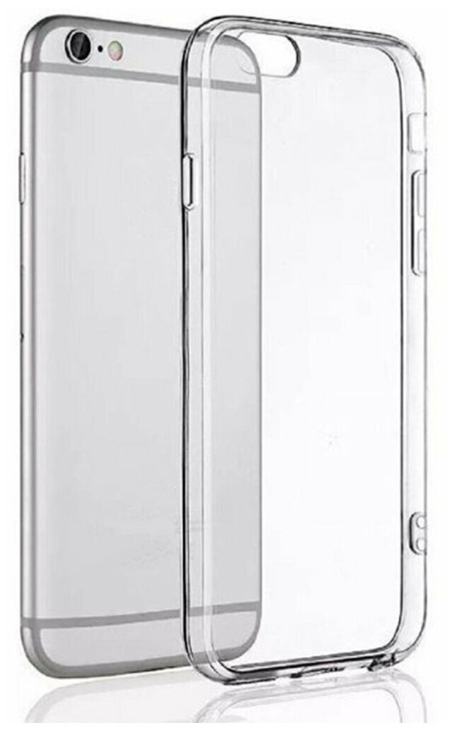 Ультратонкий силиконовый чехол для телефона Apple iPhone 6 и iPhone 6S / Прозрачный защитный чехол для Эпл Айфон 6 и Айфон 6 Эс / Premium силикон