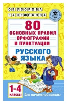 80 основных правил орфографии и пунктуации русского языка 1-4 класс.