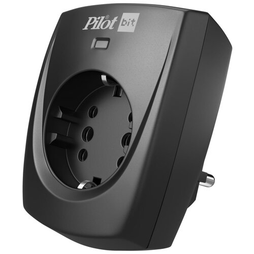 Сетевой фильтр Pilot Bit 1 розетка цвет чёрный