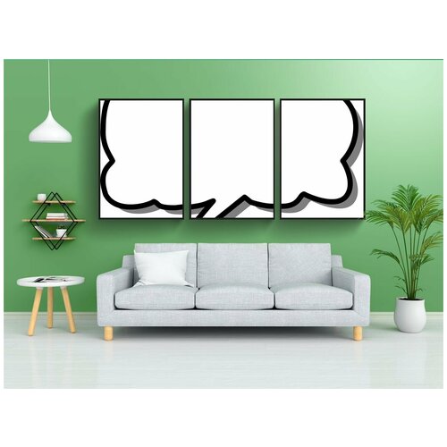 фото Набор модулных постеров для интерьера "речь, пузырь, облако" 60x90 см. в тубусе, без рамки lotsprints