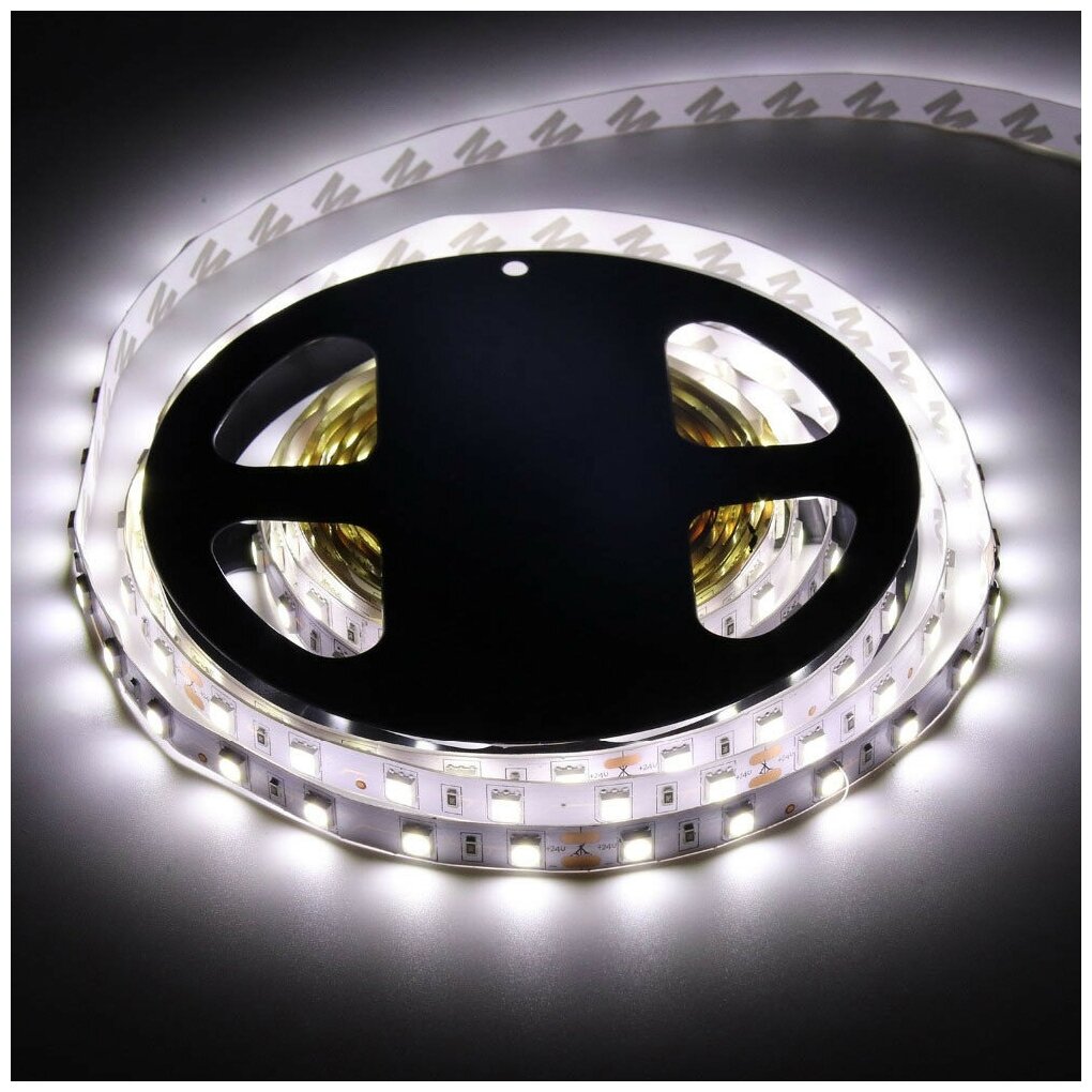 Светодиодная лента: SMD5050-60LED-IP33-24в 5м. - Цвет свечения: Белый 5500-6000K