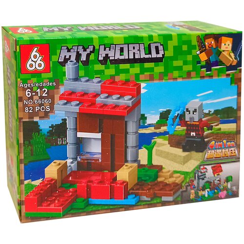 Блочные конструкторы для детей Без бренда Конструктор Мой мир, 82 детали