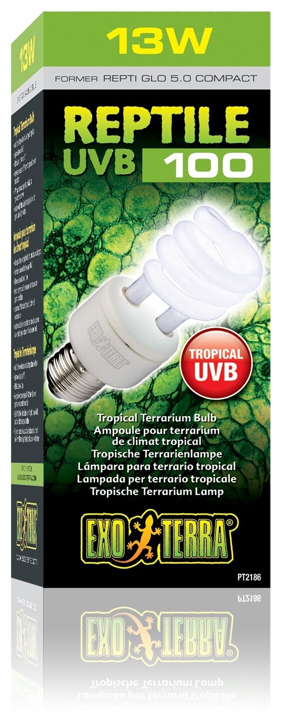 Террариумная ультрафиолетовая лампа Hagen Repti-Glo Compact 5.0 UVB100 13 Вт