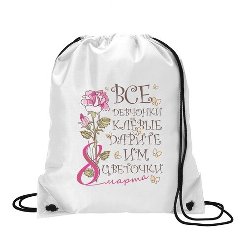фото Сумка для обуви coolpodarok все девочки клевые, дарите им цветочки (8 марта)