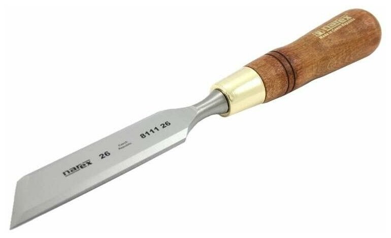 Косая правая стамеска с ручкой Narex Wood Line Plus 26 мм 811126
