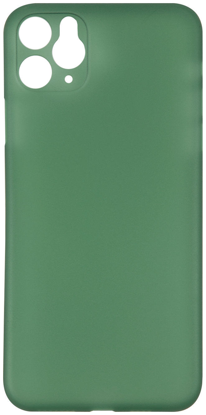 Чехол для Apple iPhone 11 Pro Max / Ультратонкая накладка на Айфон 11 Про макс, полупрозрачная, (зеленый)