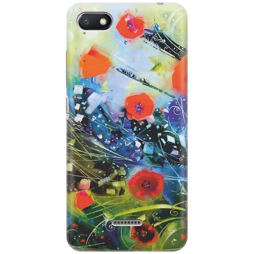 фото Re:paчехол - накладка artcolor для xiaomi redmi 6a с принтом "яркие цветы"