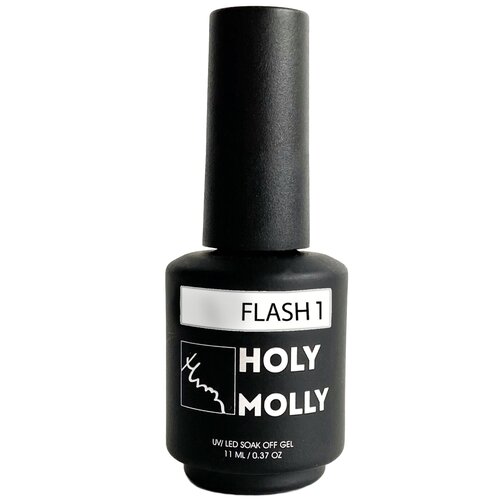 HOLY MOLLY гель-лак для ногтей Flash, 11 мл, 50 г, №01 holy molly гель лак для ногтей flash 11 мл 50 г 17