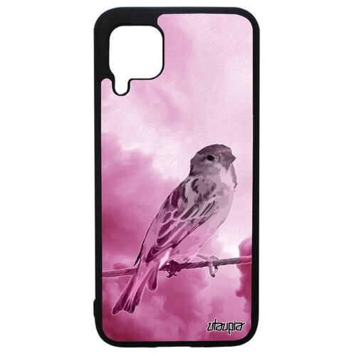 фото Защитный чехол на телефон // huawei p40 lite // "воробей" птица городской, utaupia, розовый