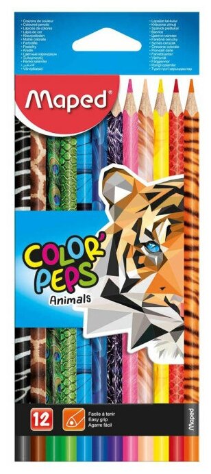 Maped Цветные карандаши Color Peps Animals 12 цветов (832212) разноцветный