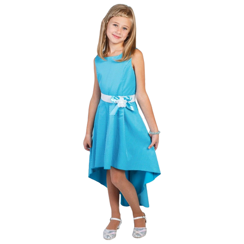 Платье Azzarti, хлопок, нарядное, размер 32/134, голубой