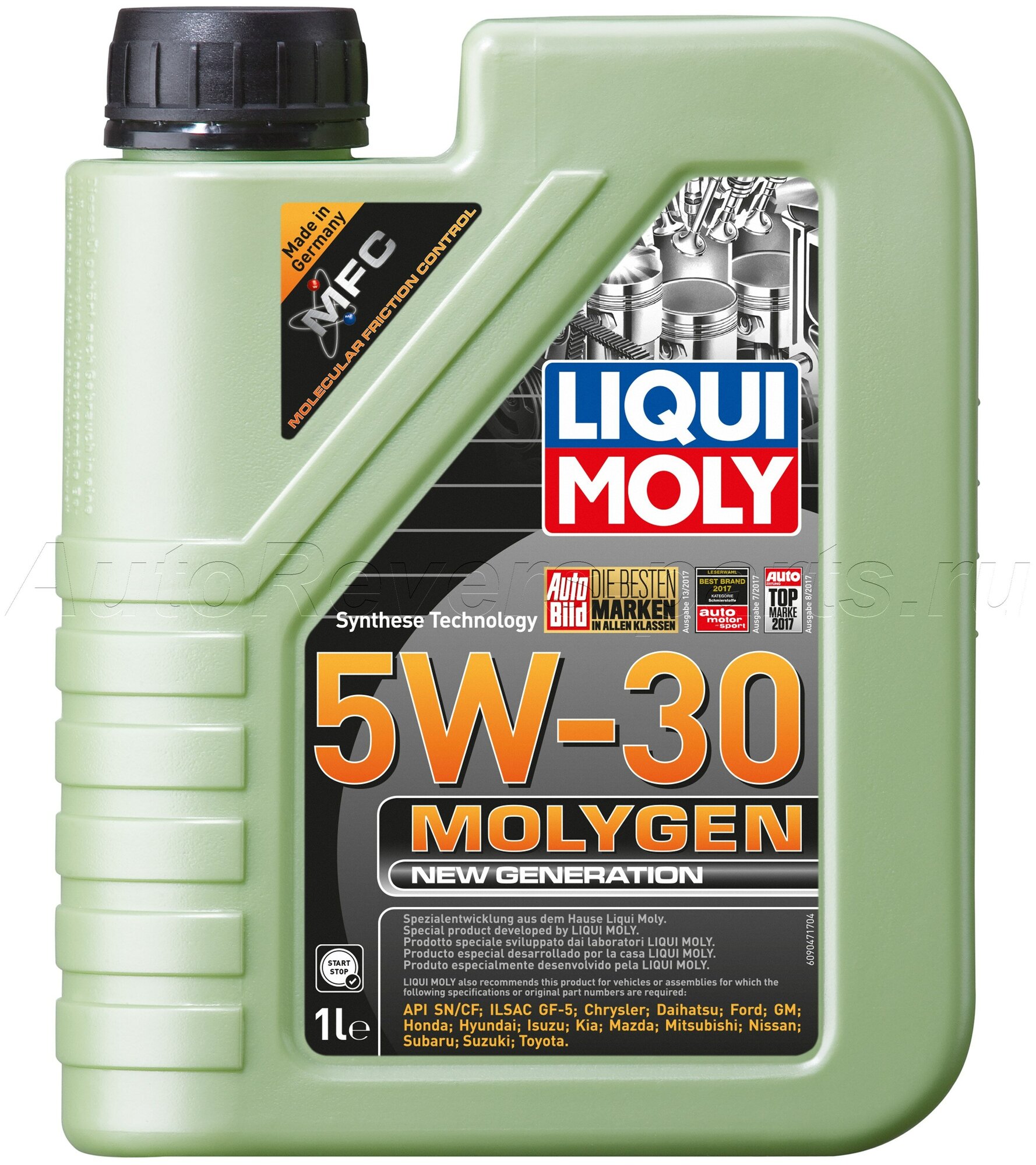 Масло моторное Liqui Moly 9041 5W-30 SNСF MOLYGEN NEW GENERATION 1л (НС-синт.мотор.масло)