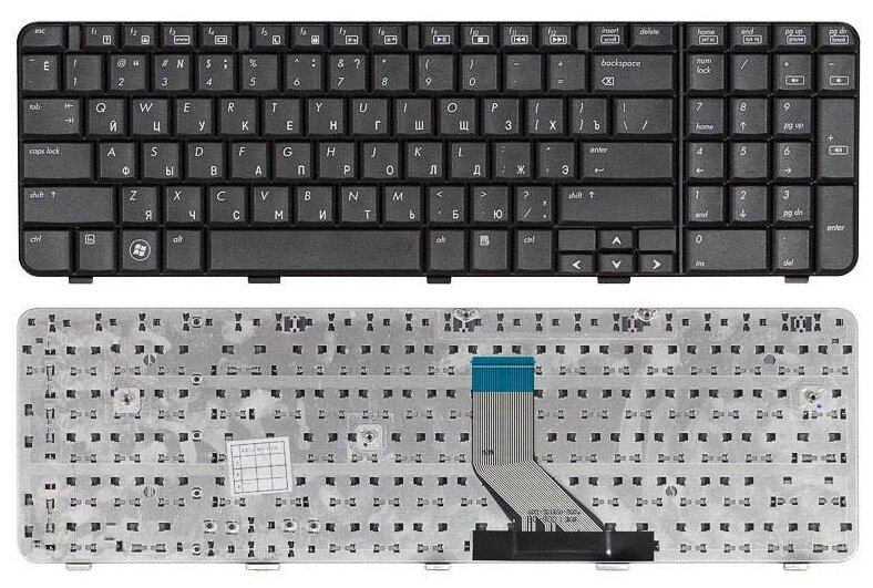 Клавиатура для ноутбука HP Compaq 532809-251 черная 1300₽