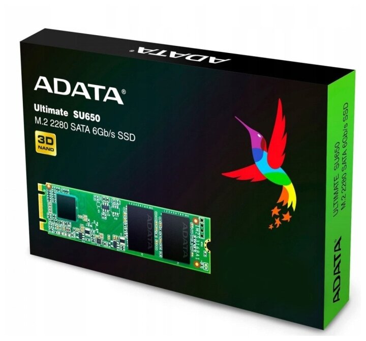 Твердотельный накопитель ADATA Ultimate SU650 1 ТБ SATA ASU650NS38-1TT-C