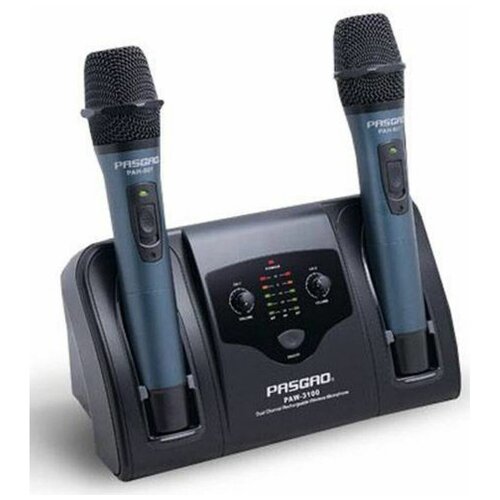Беспроводная система с двумя ручными микрофонами Pasgao PAW3100C/PAH907C 657,7/663,4MHz