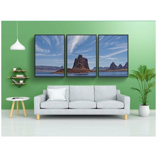 фото Набор модулных постеров для интерьера "lake powell, аризона, соединенные штаты америки" 60x90 см. в тубусе, без рамки lotsprints