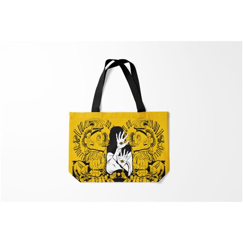 фото Сумка-шоппер / 46х35 см / девушкам / девушки рулят девушка с глазами на руках burnettie