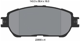 Дисковые тормозные колодки передние Textar 2385501 для Lexus, Toyota (4 шт.)