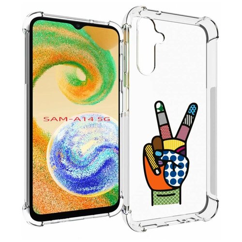 чехол mypads йоу пальчики для samsung galaxy xcover pro 2 задняя панель накладка бампер Чехол MyPads йоу пальчики для Samsung Galaxy A14 4G/ 5G задняя-панель-накладка-бампер